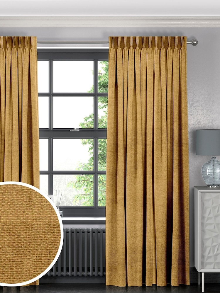 Saffron Yellow Harvi Made To Measure Curtains - Image 1 of 9