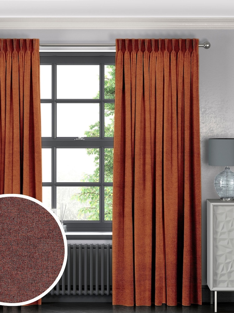 Rust Orange Harvi Made To Measure Curtains - Image 1 of 9