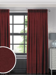 Scarlet Red Burgundy Harvi Made To Measure Curtains - Image 1 of 9