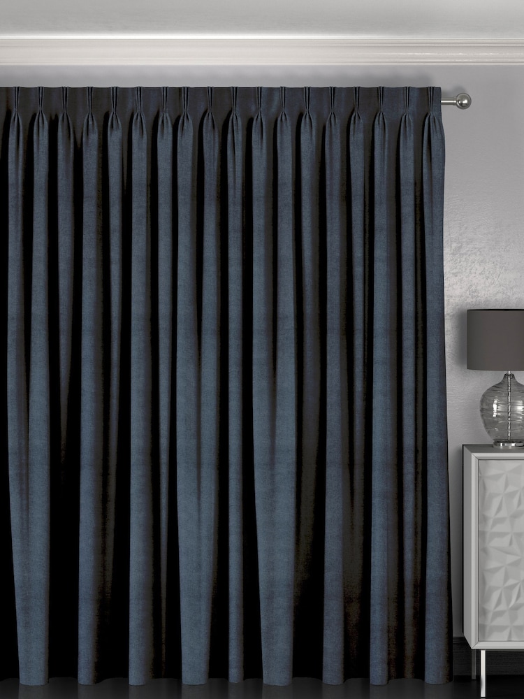 Danube Blue Harvi Made To Measure Curtains - Image 2 of 9 Danube Blue Harvi Made To Measure Curtains - Image 2 of 9