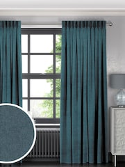 Teal Blue Harvi Made To Measure Curtains - Image 1 of 9