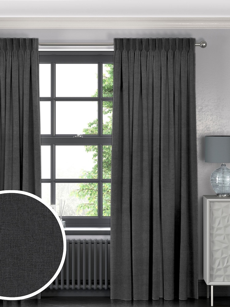 Smoke Grey Harvi Made To Measure Curtains - Image 1 of 9