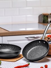 Prestige Grey Scratch Guard Aluminium Non-Stick 25cm Frying Pan - Image 4 of 6