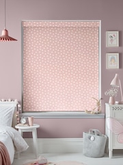 Blush Pink Kids Ditsy Stars Made To Measure Roller Blind - Image 2 of 7