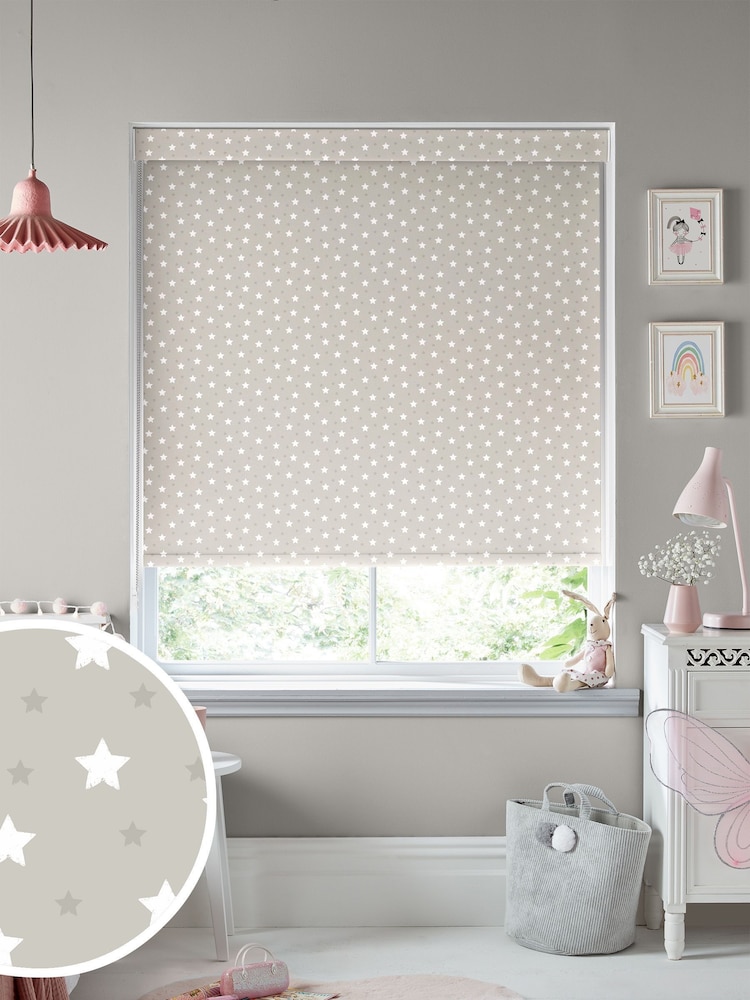 Natural Ditsy Stars Made To Measure Roller Blind - Image 1 of 6