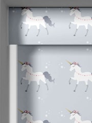 Blue Grey Magical Unicorn Made To Measure Roller Blind - Image 3 of 7