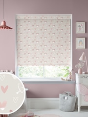 Natural Linen Love Hearts Made To Measure Roller Blinds - Image 1 of 7
