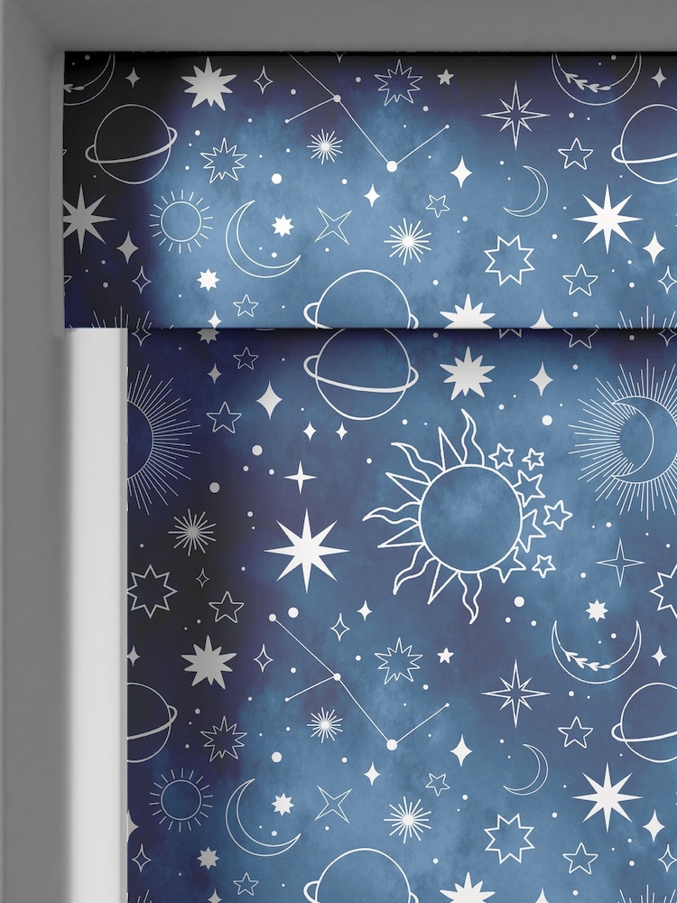 Azure Blue Moon Made To Measure Roller Blind - Image 2 of 6