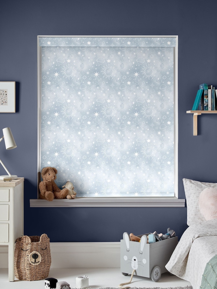 Cloud Blue Moon Made To Measure Roller Blind - Image 2 of 7
