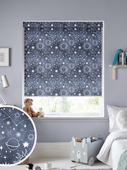 Ink Blue Moon Made To Measure Roller Blind - Image 1 of 7