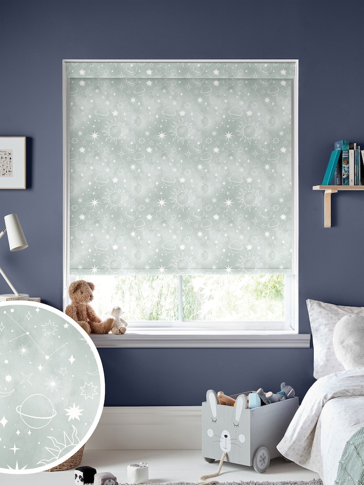 Sage Green Moon Made To Measure Roller Blind - Image 1 of 6