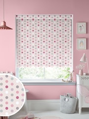 Blush Pink Polka Dots Made To Measure Roller Blind - Image 1 of 6