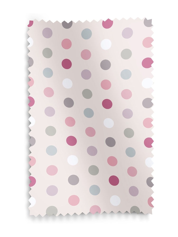 Blush Pink Polka Dots Made To Measure Roller Blind - Image 4 of 4 Blush Pink Polka Dots Made To Measure Roller Blind - Image 4 of 4