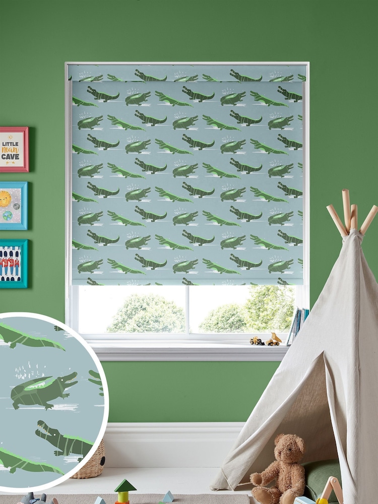 River Blue Crocs Made To Measure Roller Blind - Image 1 of 6