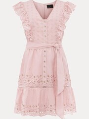 Phase Eight Pink Illa Broderie Eyelet Dress - Image 4 of 4