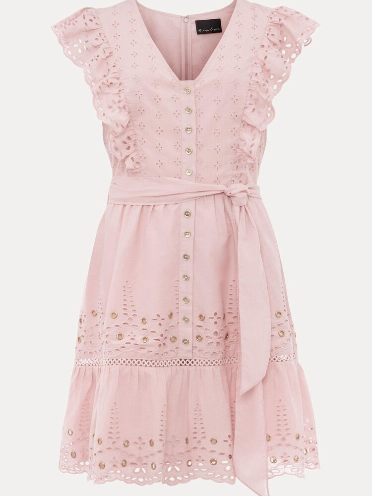 Phase Eight Pink Illa Broderie Eyelet Dress - Image 4 of 4