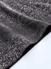 Black Metallic Ribbed Cropped Racer Tank - Image 10 of 11