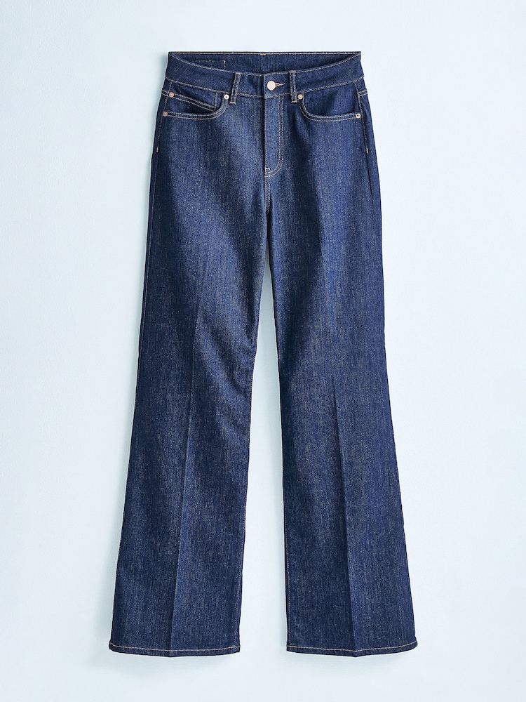 Own. 70s Blue High Waist Wide Leg Jeans - Image 3 of 7