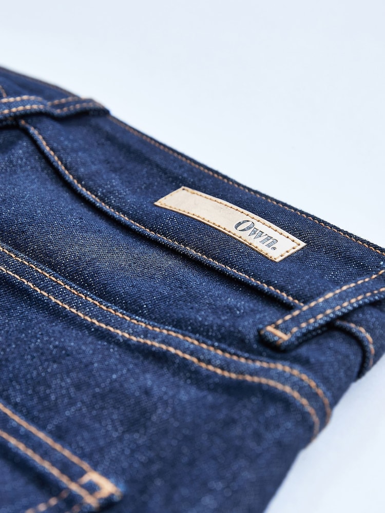 Own. 70s Blue High Waist Wide Leg Jeans - Image 5 of 7