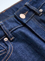 Own. 70s Blue High Waist Wide Leg Jeans - Image 6 of 7