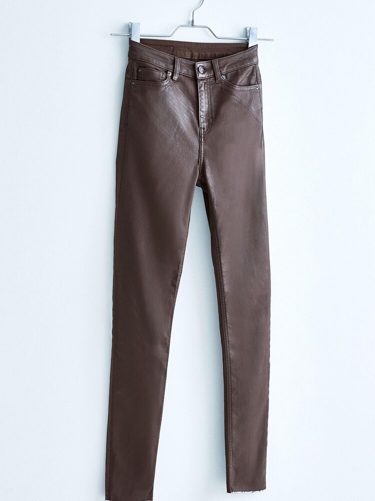 Chocolat Marron enrobé - Jeans skinny taille haute 90s à la cheville - Image 6 of 11
