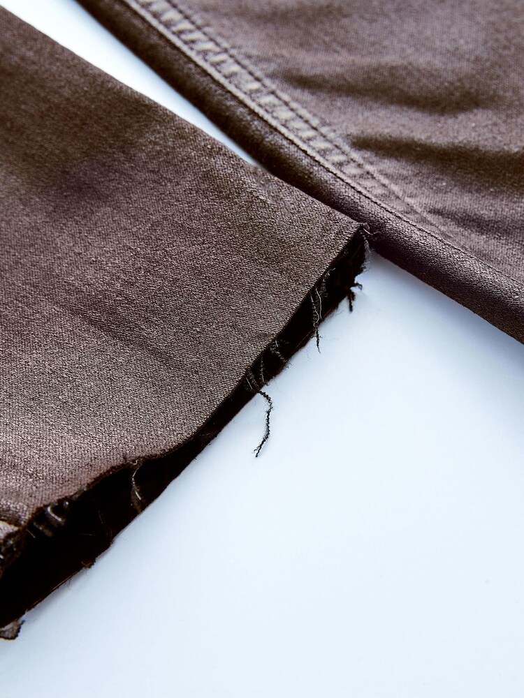 Chocolat Marron enrobé - Jeans skinny taille haute 90s à la cheville - Image 8 of 11