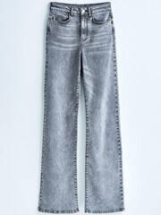 Washed Grey High Waist Wide Leg Jeans - Image 3 of 7