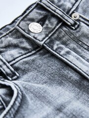 Washed Grey High Waist Wide Leg Jeans - Image 5 of 7