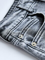 Washed Grey High Waist Wide Leg Jeans - Image 6 of 7