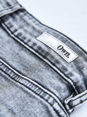 Washed Grey High Waist Wide Leg Jeans - Image 7 of 7