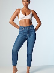Indigo Blue High Waist 90s Ankle Skinny Jeans - Image 1 of 9