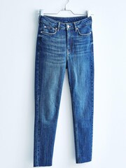 Indigo Blue High Waist 90s Ankle Skinny Jeans - Image 3 of 9
