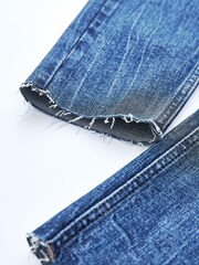 Indigo Blue High Waist 90s Ankle Skinny Jeans - Image 5 of 9