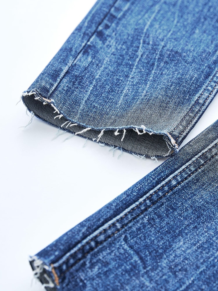 Indigo Blue High Waist 90s Ankle Skinny Jeans - Image 5 of 9