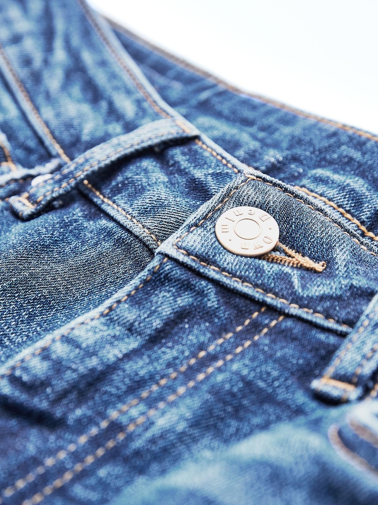 Indigo Blue High Waist 90s Ankle Skinny Jeans - Image 6 of 9