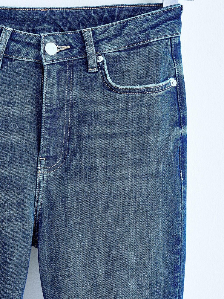 Indigo Blue High Waist 90s Ankle Skinny Jeans - Image 8 of 9