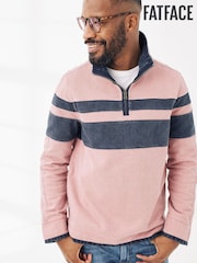 Fat Face Pink Airlie Cut And Sew Stripe Sweatshirt - Image 1 of 5