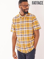 FatFace Yellow Nolton Check Shirt - Image 1 of 4