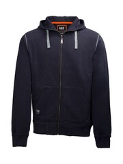 Helly Hansen Blue Oxford 100% Cotton Zip Hoodie - Image 4 of 5