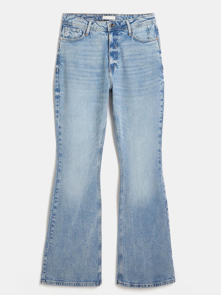 River Island Blue Mid Rise Bum Sculpt Flare Jean - Image 4 of 4 River Island Blue Mid Rise Bum Sculpt Flare Jean - Image 4 of 4