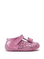 Start-Rite Wiggle Pink Leather Bow T-Bar Pre-Walker Baby Shoes F & G Fit - Image 1 of 6