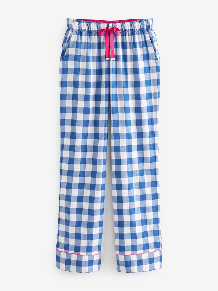 Bath & Body Works Blue Gingham Button Through Pyjama Set - Image 10 of 10