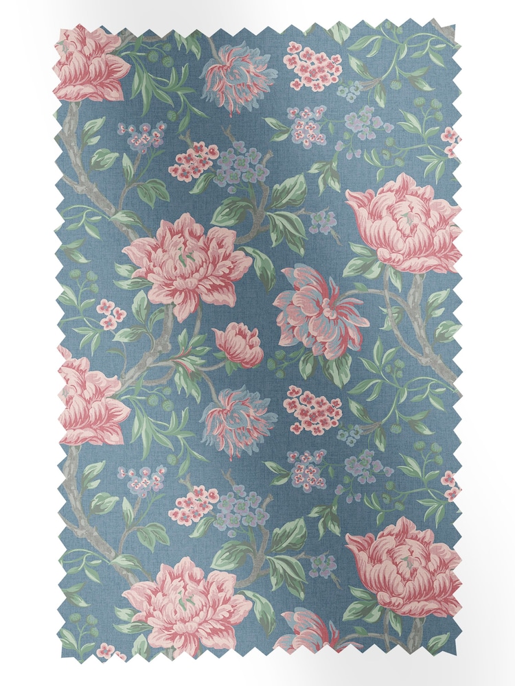 Laura Ashley Blue Tapestry Floral Fabric By The Metre - Image 2 of 2