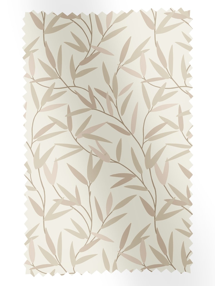 Laura Ashley Natural Willow Leaf 100% Cotton Fabric By The Metre - Image 1 of 2
