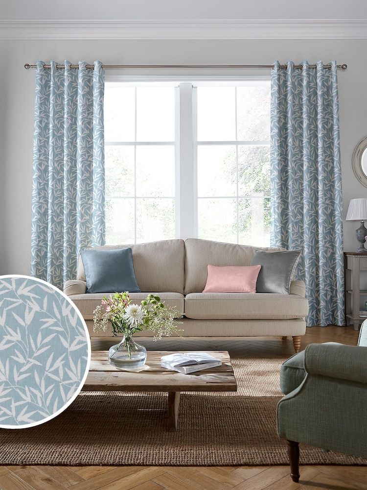 Laura Ashley Blue Willow Leaf Fabric By The Metre - Image 2 of 2
