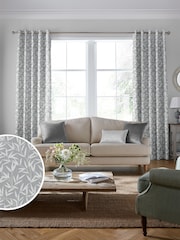 Laura Ashley Steel Grey Willow Leaf Fabric By The Metre - Image 2 of 2