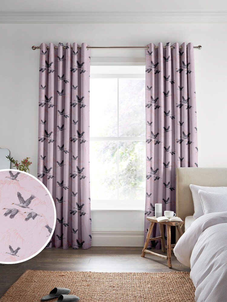 Laura Ashley Blush Pink Animalia Embroidered Fabric By The Metre - Image 2 of 2 Laura Ashley Blush Pink Animalia Embroidered Fabric By The Metre - Image 2 of 2