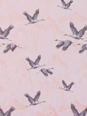 Laura Ashley Blush Pink Animalia Embroidered Fabric By The Metre - Image 3 of 3