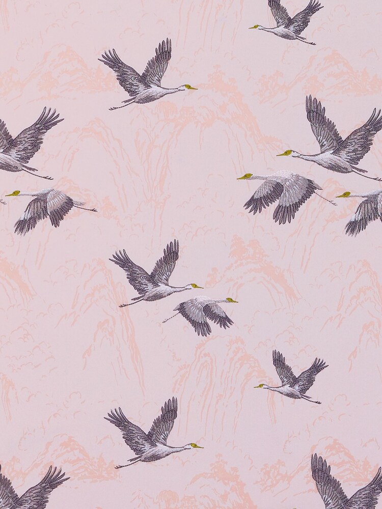 Laura Ashley Blush Pink Animalia Embroidered Fabric By The Metre - Image 3 of 3
