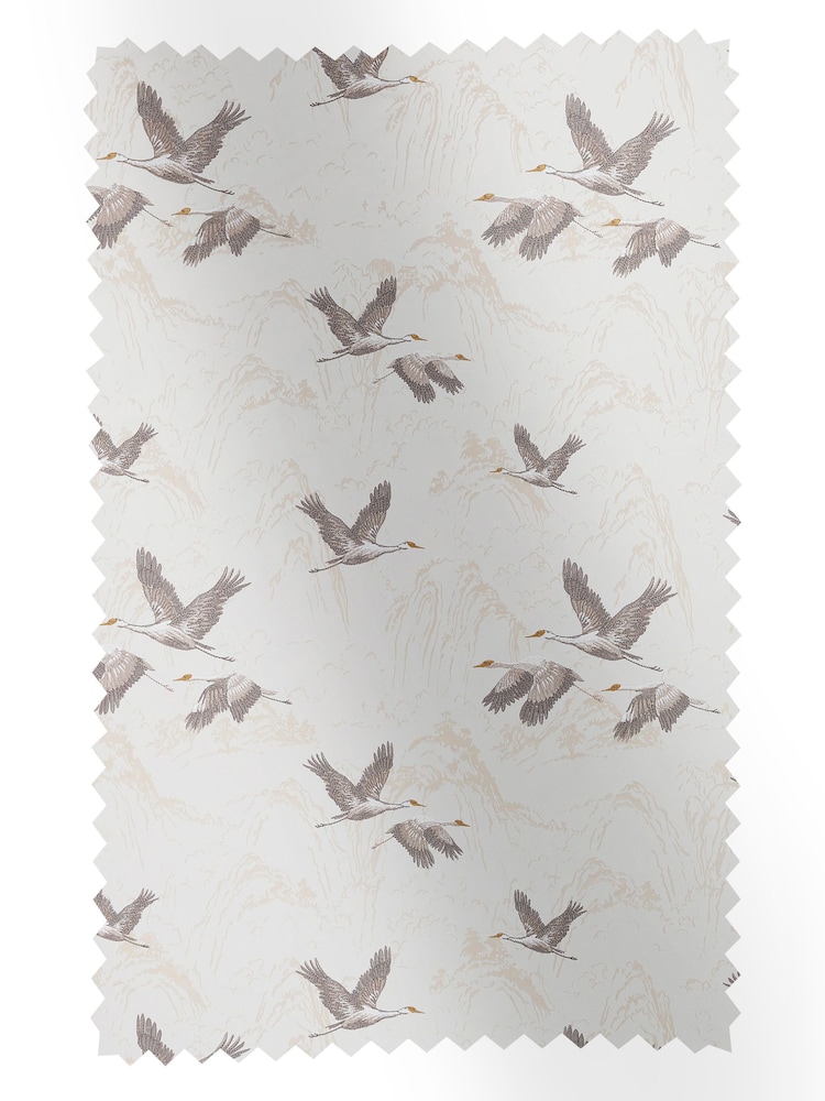 Laura Ashley Dark Grey Animalia Embroidered Fabric By The Metre - Image 1 of 2